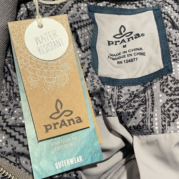 Prana Lily Puffer Jacket - Gull Flurry Sz M - Picture 14 of 15